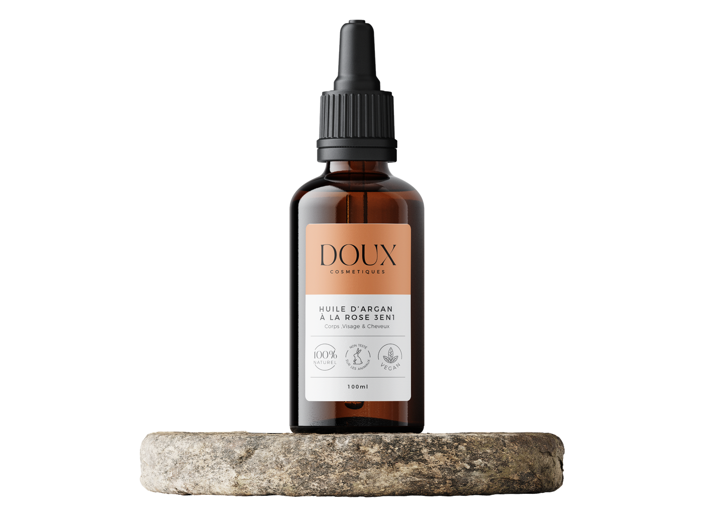 Huile d'Argan à la Rose 3 en 1